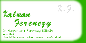 kalman ferenczy business card