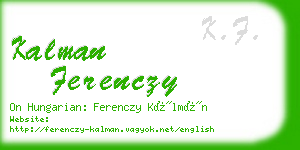 kalman ferenczy business card